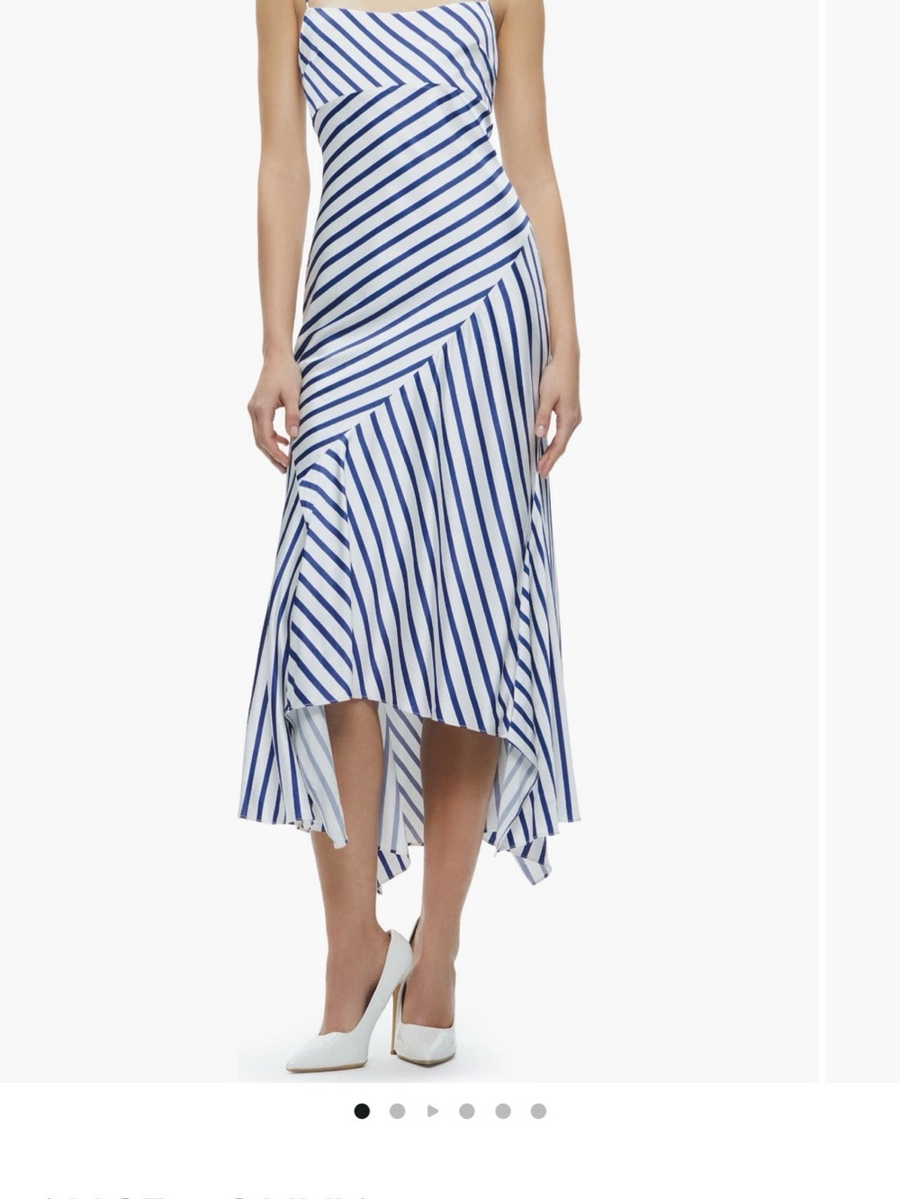 Alice + Olivia Rosa Asymmetric Midi Dress Size 8